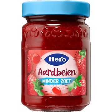 Foto van Hero jam minder zoet aardbeien 325 g pot bij jumbo