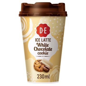 Foto van Douwe egberts ice latte white chocolate cookie ijskoffie 230ml bij jumbo