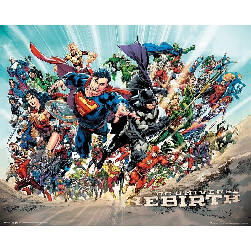 Foto van Gbeye dc universe rebirth poster 50x40cm