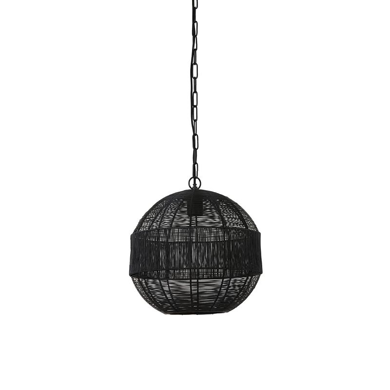 Foto van Light & living - hanglamp pilka - 35x35x38 - zwart