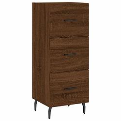 Foto van Vidaxl dressoir 34,5x34x90 cm bewerkt hout bruineikenkleurig