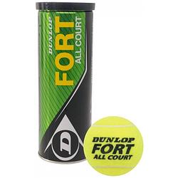 Foto van Dunlop tennisbal fort all court rubber/vilt geel 3 stuks