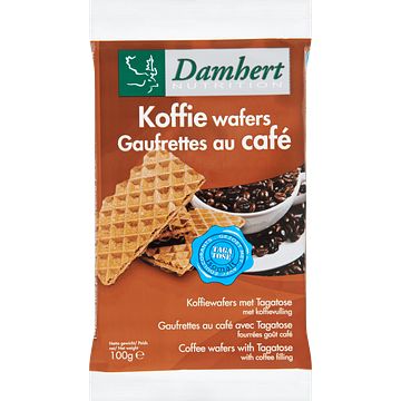 Foto van Damhert nutrition koffie wafers 100g bij jumbo