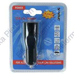 Foto van Scanpart usb 12v adapt. zw dubb.5v-4.8a usb-sticks