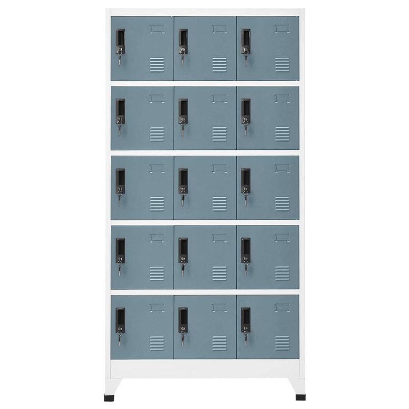 Foto van The living store lockerkast naam - lockerkast - 90 x 40 x 180 cm - met labelhouders