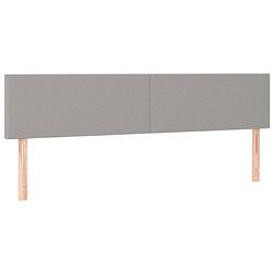 Foto van The living store hoofdeind - classic s - bedaccessoires - 160x5x78/88cm - lichtgrijs