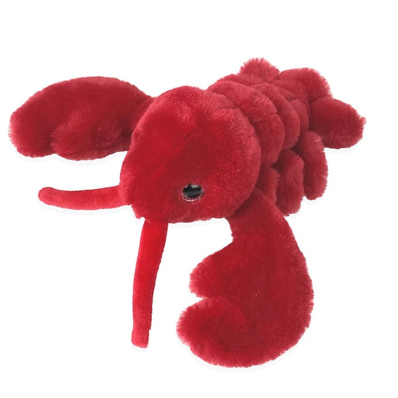 Foto van Inware pluche kreeft knuffeldier - rood - 18 cm - knuffel zeedieren