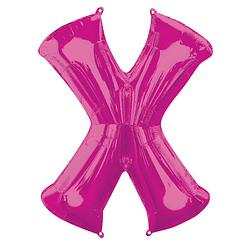 Foto van Amscan folieballon letter x 68 x 88 cm roze