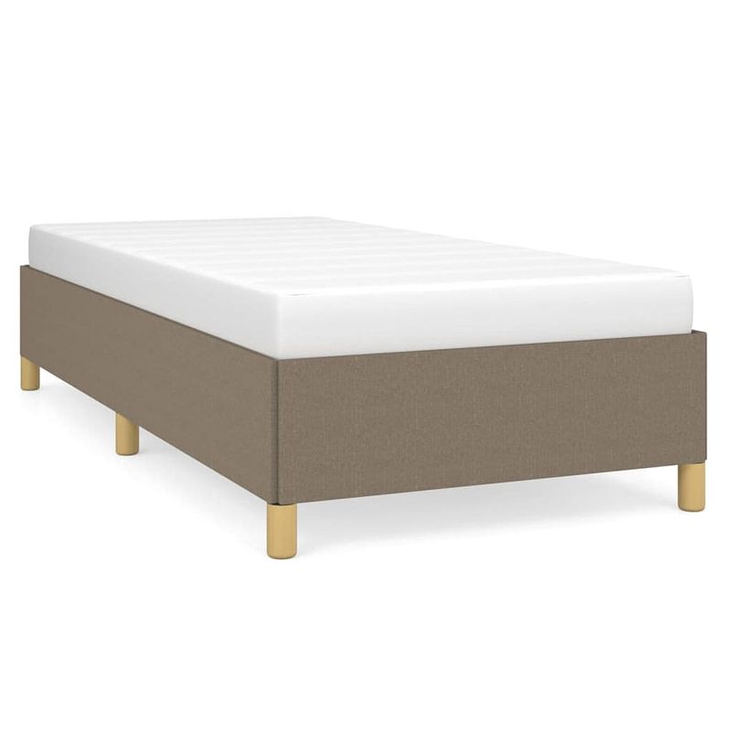 Foto van The living store bedframe basic - taupe - 193x93x35 cm - duurzaam materiaal