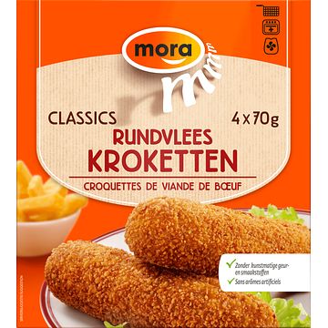 Foto van Mora classics rundvlees kroketten 4 x 70g bij jumbo