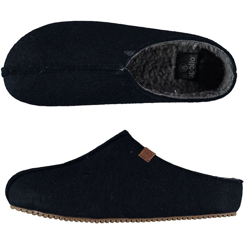 Foto van Heren instap slippers/pantoffels blauw maat 43-44 - sloffen - volwassenen