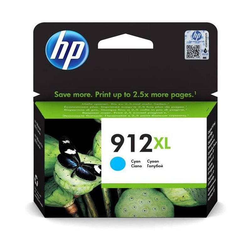 Foto van Hp 912xl inktcartridge - cyaan - inkjet - hoog rendement - 825 pagina's