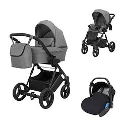 Foto van Born lucky kinderwagen 3 in 1 lazzio grijs