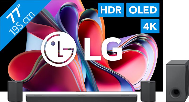 Foto van Lg oled77g36la + soundbar