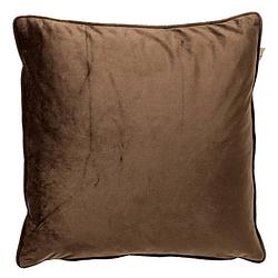 Foto van Dutch decor - finn - velvet sierkussen 45x45 cm - ideale basic - chocolate martini - bruin