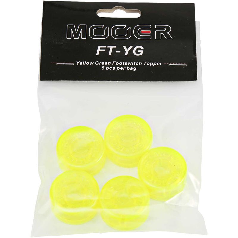 Foto van Mooer candy footswitch topper yellow green (set van 5)