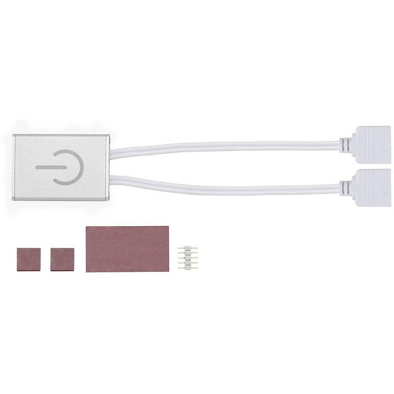 Foto van Paulmann 70975 paulmann touchswitch 144 w (max) metaal (b x h x d) 4.3 x 0.85 x 3 cm