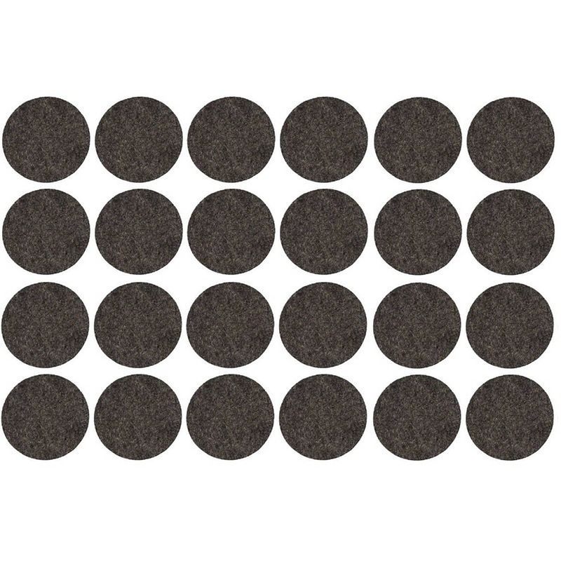 Foto van 24x zwarte meubelviltjes/antislip stickers 2,6 cm - meubelviltjes