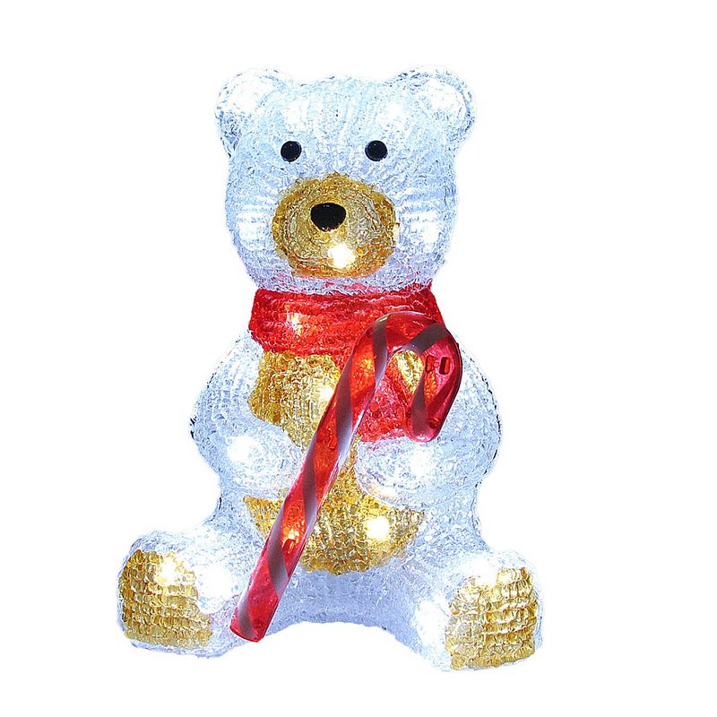 Foto van Monzana led acryl 17.5cm kerstmis teddy