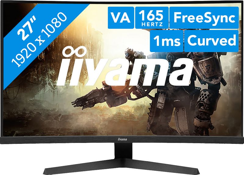 Foto van Iiyama g-master red eagle g2766hsu-b1 gaming monitor 68.6 cm (27 inch) energielabel e (a - g) 1920 x 1080 pixel full hd 1 ms hdmi, displayport, usb 2.0,