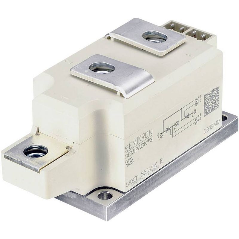 Foto van Semikron skkt250/16e thyristor (scr) - module semipack 3 1600 v 250 a