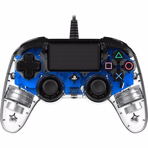 Foto van Nacon bedrade controller ps4 (transparant blauw)