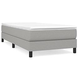 Foto van The living store boxspringframe - naam - bedframe - 203x80x25 cm - lichtgrijs - geschikt voor 80x200 cm matras