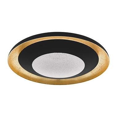 Foto van Eglo plafondlamp canicosa - zwart/goudkleurig - leen bakker