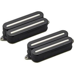 Foto van Fishman prf-mo7-sbn fluence open core modern humbucker set 7-string black / nickle rails actieve elementenset