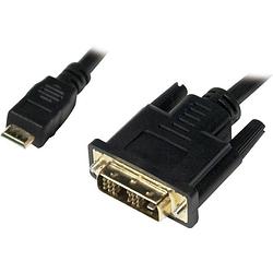 Foto van Logilink hdmi / dvi adapterkabel hdmi-mini-c stekker, dvi-d 18+1-polige stekker 2.00 m zwart chm004 hdmi-kabel