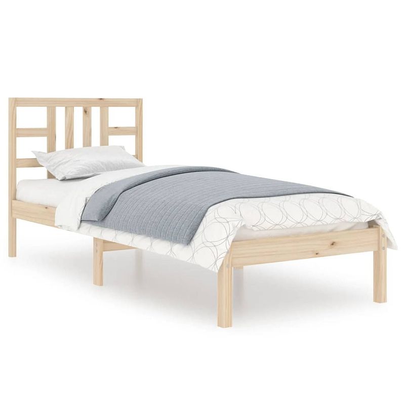 Foto van The living store bed frame grenenhout - 205.5 x 95.5 x 31 cm - multiplex lattenbodem - comfortabele ervaring