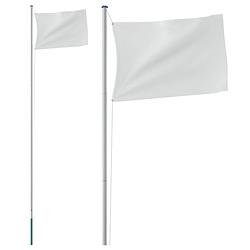 Foto van Vidaxl vlaggenmast deelbaar 6,23 m aluminium zilverkleurig