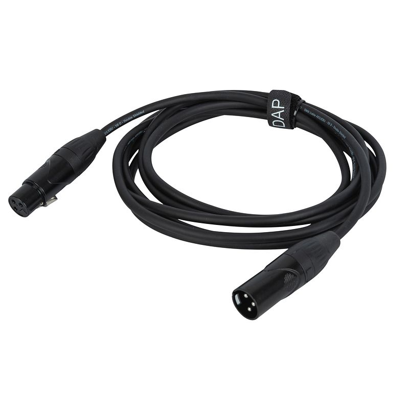 Foto van Dap flx09 dmx-kabel xlr 3-pins m-f 0.75 meter