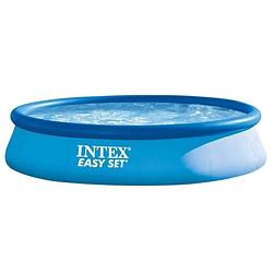Foto van Intex opblaaszwembad easy set met filter 457 x 84 cm blauw