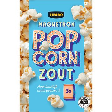 Foto van Jumbo magnetron popcorn zout 3 x 90g