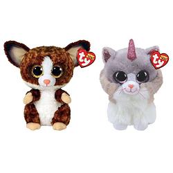 Foto van Ty - knuffel - beanie buddy - bush baby galago & asher cat