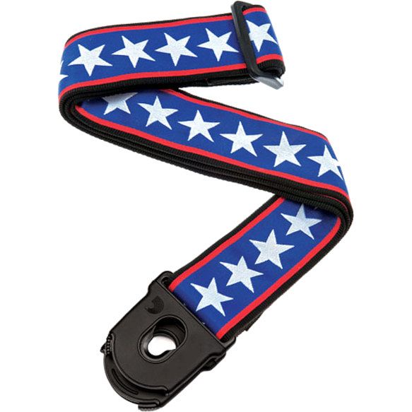 Foto van D'saddario 50pla10 planet lock stars & stripes gitaarband