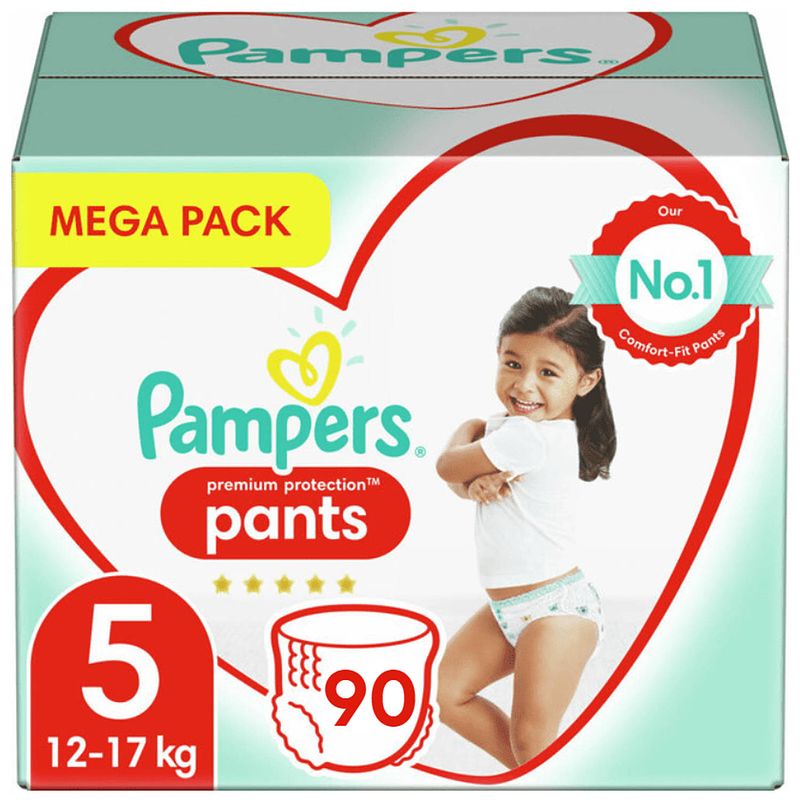 Foto van Pampers - premium protection pants - maat 5 - mega pack - 90 luierbroekjes