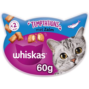 Foto van Whiskas temptations met zalmsmaak 60g bij jumbo