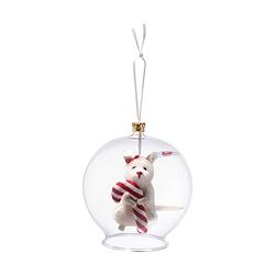 Foto van Steiff kerst ornament limited edition candy cane muis, wit