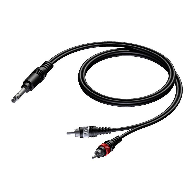 Foto van Procab cab719 basic jack male stereo - 2x rca male 3.00 meter