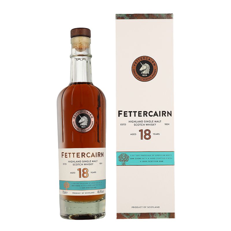 Foto van Fettercairn 18 years 70cl whisky + giftbox