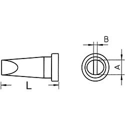 Foto van Weller lt-a soldeerpunt beitelvorm, recht grootte soldeerpunt 1.6 mm inhoud: 1 stuk(s)