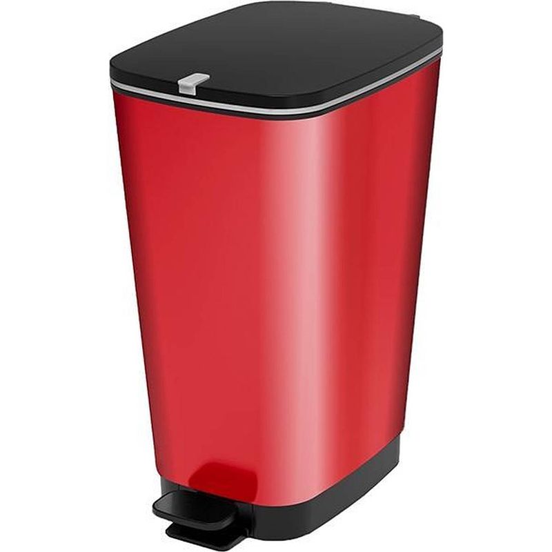 Foto van Kis chic bin pedaalemmer - 50 l - rood