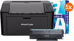 Foto van Pantum p2500w + 1 extra zwarte toner + 2500 vellen a4 papier