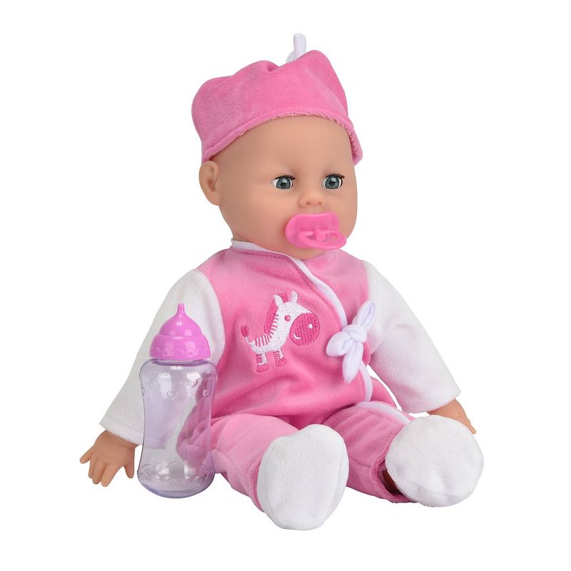 Foto van Simba babypop laura babbling boy junior 38 cm roze 3-delig