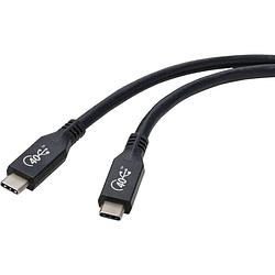 Foto van Renkforce usb-kabel usb 4.0 usb-c 0.80 m zwart aluminium-stekker rf-4870098