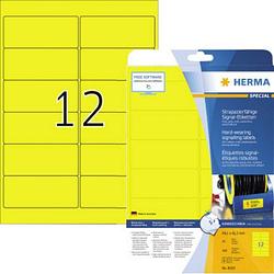 Foto van Herma 8029 etiketten (a4) 99.1 x 42.3 mm polyester folie geel 300 stuk(s) extra sterk hechtend folie-etiketten