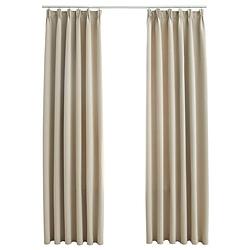 Foto van The living store gordijnen - elegant - woonkamer slaapkamer kantoor - 140 x 175 cm - beige polyester