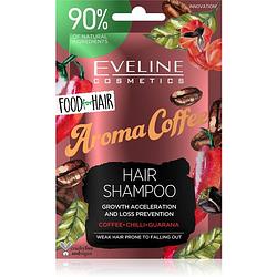 Foto van Eveline cosmetics food for hair aroma coffee hair shampoo 20ml.